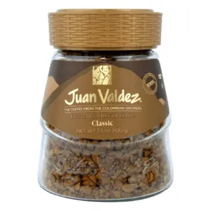 Juan Valdez Classic Coffee 100g (3.5 Ounce) Colombian Freeze-Dried Instant Coffee