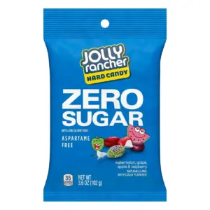 Jolly Rancher Zero Sugar Assorted Fruit Flavored Hard Candy | Bag 3.6 Ounce | 1