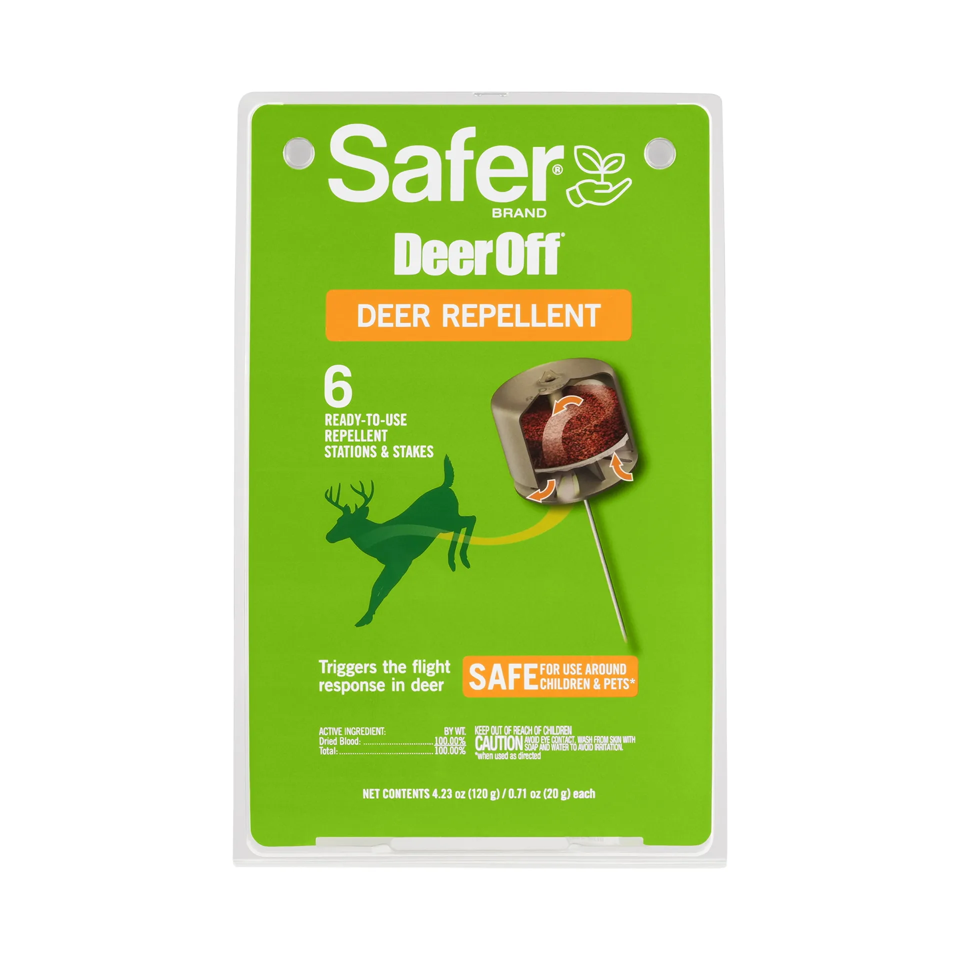 Safer Brand Deer Off Waterproof Deer Repelling Stations | 6 Pack
