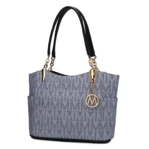 MKF Collection Braylee M Signature Women's Tote Bag | Functional Purse Handbag by Mia K | Gray | BM Gray | BM Grey
