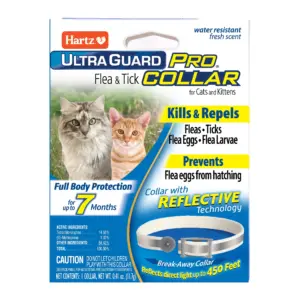 Hartz UltraGuard Pro Reflective Flea & Tick Collar for Cats & Kittens | 7 Months Protection | 1