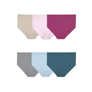 Fit for Me by Fruit of the Loom Women's Plus Size Breathable Cotton Brief Underwear | 6-Pack | Assorted Colors | 10 (2X)