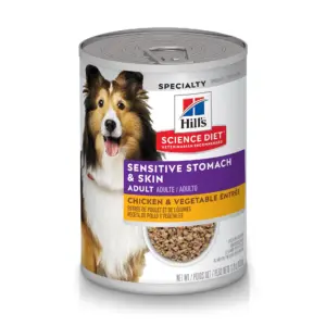 Hill's Science Diet Sensitive Stomach and Skin Chicken and Vegetable Wet Dog Food | 12.8oz Can 12pk | 12.8 Ounce