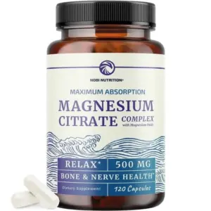 (2 pack) Magnesium Citrate Complex 500 MG for Calm | Relaxation | Constipation and Digestion Health Support | High Absorption Magnesium Supplement | 60 Ct