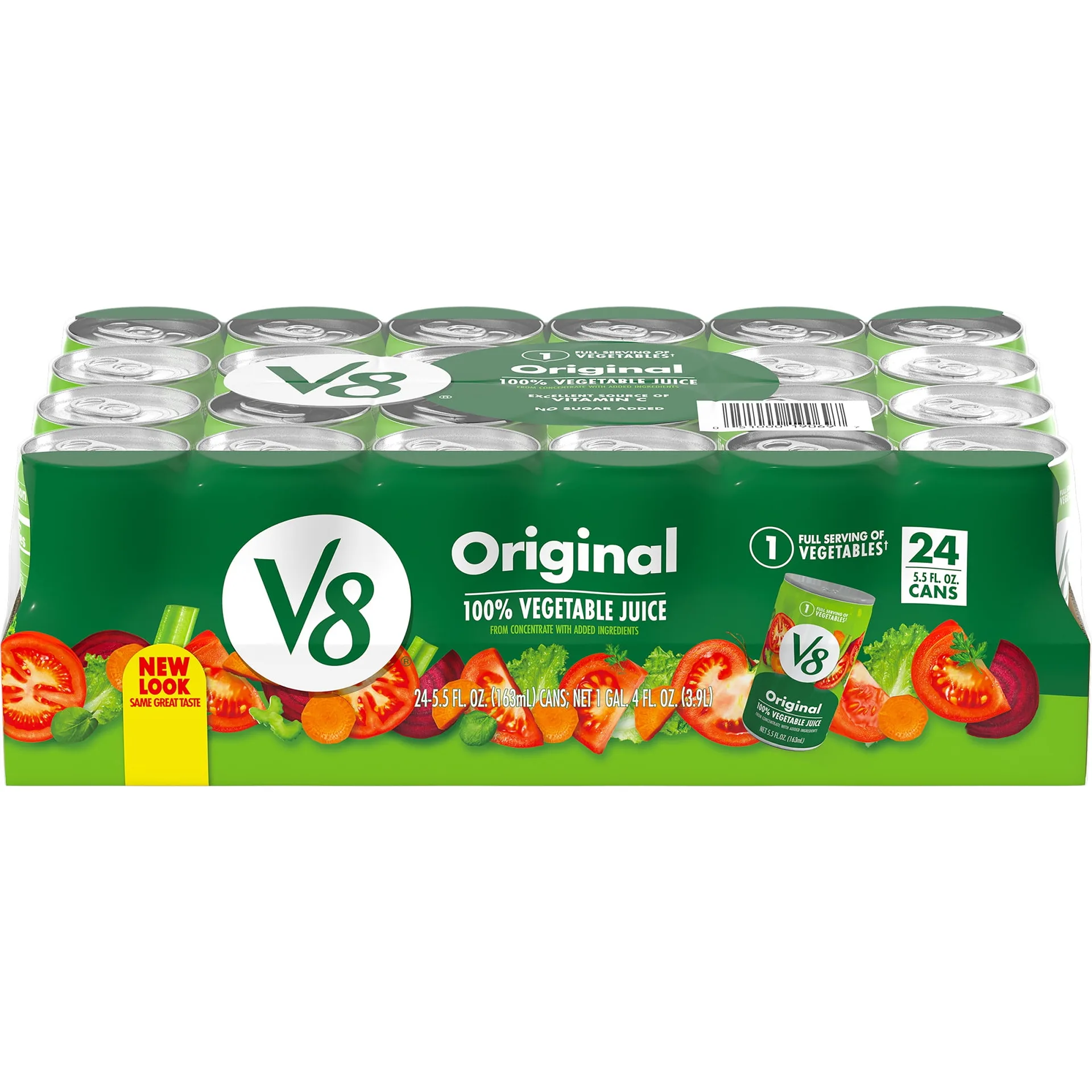 V8 Original 100% Vegetable Juice | 5.5 FL Ounce Can (Pack of 24)