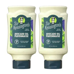 Sir Kensington's Mayonnaise 2 Count Avocado SMROil Mayo Keto Diet and Paleo Diet Certified Gluten Free and Non-GMO Project Verified Condiment 12 Ounce