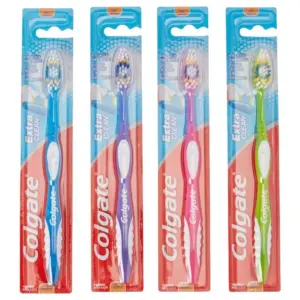 Colgate Extra Clean Full Head Toothbrush | Soft | Assorted Colors (Pack of 12)