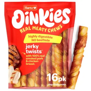 Hartz Oinkies Pig Skin Twists | 20ct | 20