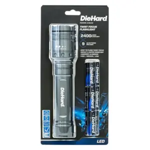 DieHard 41-6124 2,400-Lumen Twist Focus Flashlight (Premium Edition)