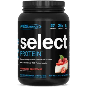 Select Protein | Whey + Casein Blend | Protein You'll Crave | Strawberry Cheesecake | 27