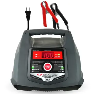 Schumacher Electric 5-Inch-1 | 6V/12V Automatic 6A Battery Charger & 100A Engine Starter | 30A Boost | Maintain Mode | For Motorcycle | Power Sport | Marine | & Automotive Batteries | New Inch Box | SC1281