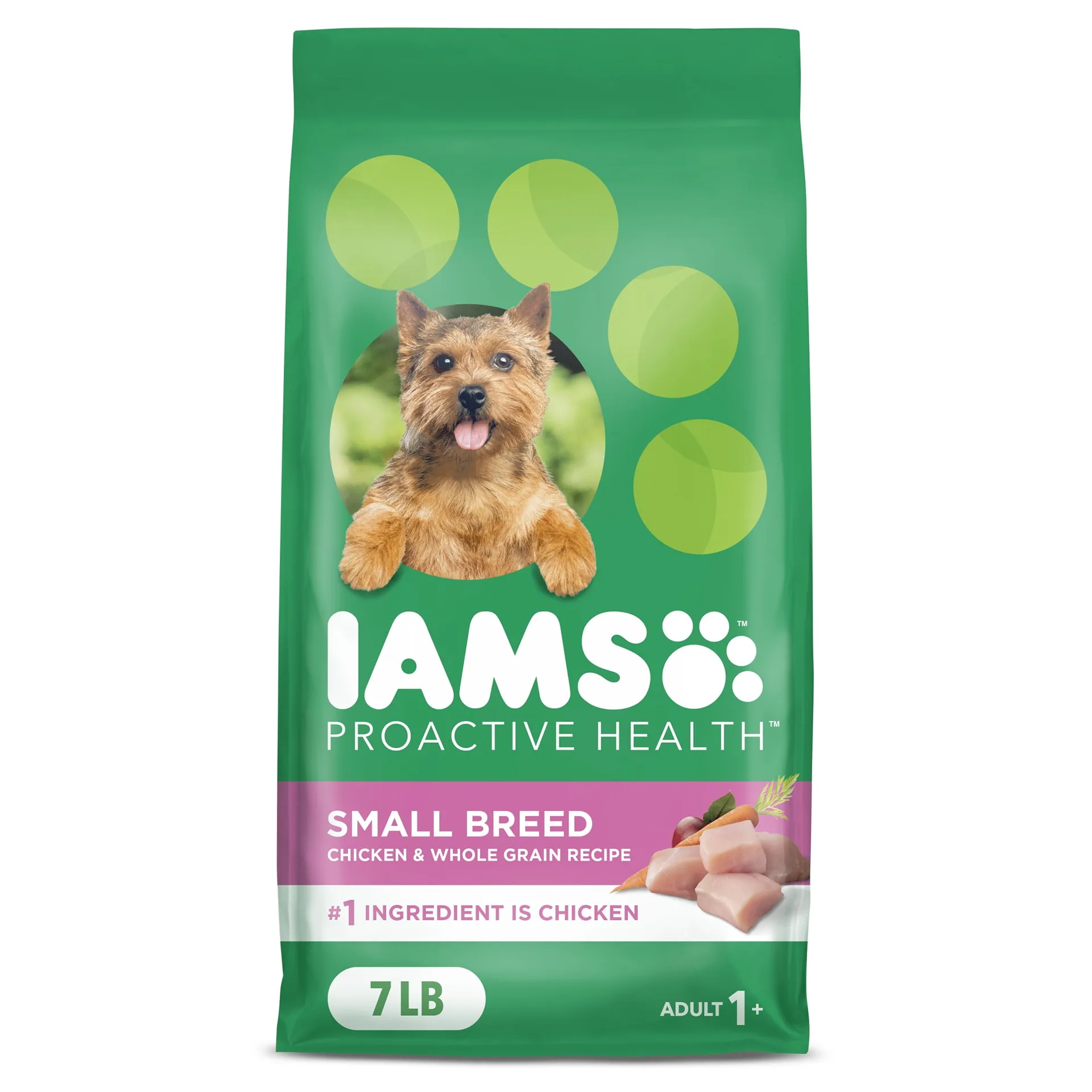 Iams Proactive Health Small Breed Adult Dry Dog Food With Real Chicken | 7 Lb Bag | 1