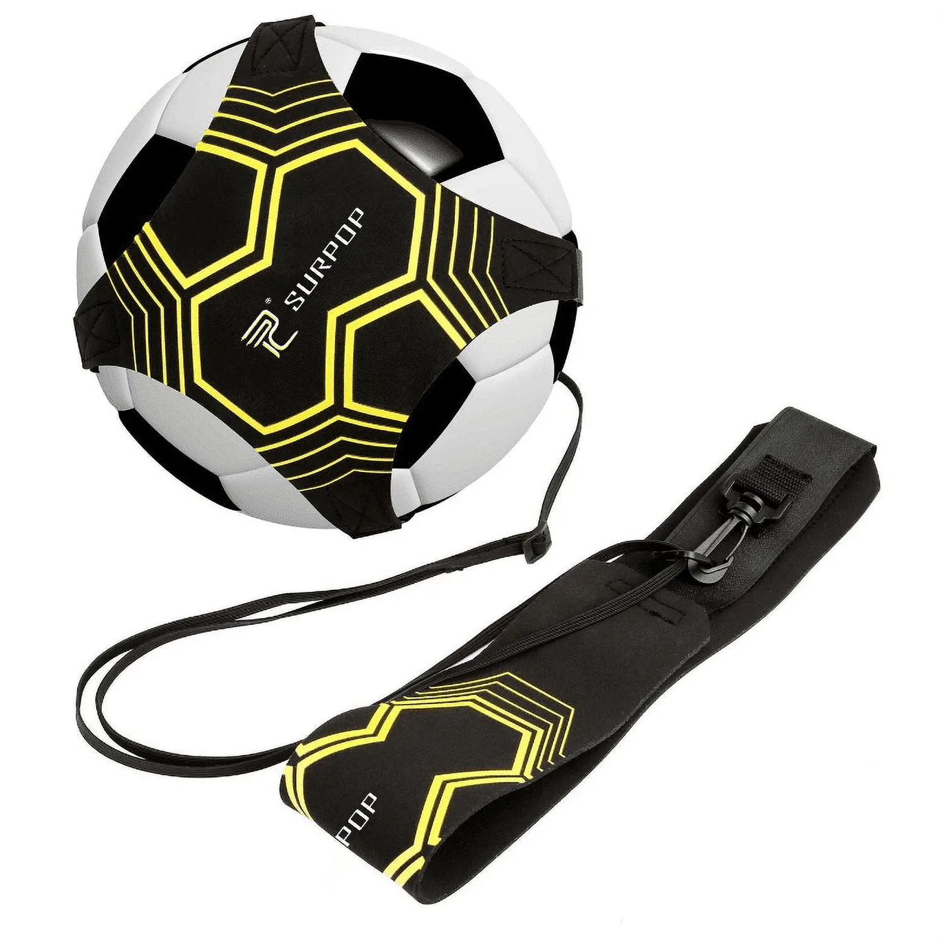 Soccer/Football/Volleyball/Rugby Trainer | Kick Throw Solo Practice Training Aid Control Skills Adjustable Waist Belt for Kids Adults