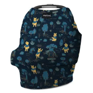 Disney Winnie The Pooh 5-Inch-1 Baby Nursing & Car Seat Cover | Winnie the pooh