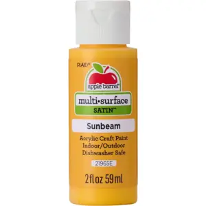 Apple Barrel Multi-Surface Acrylic Craft Paint | Satin Finish | Sunbeam | 2 fl Ounce | Single
