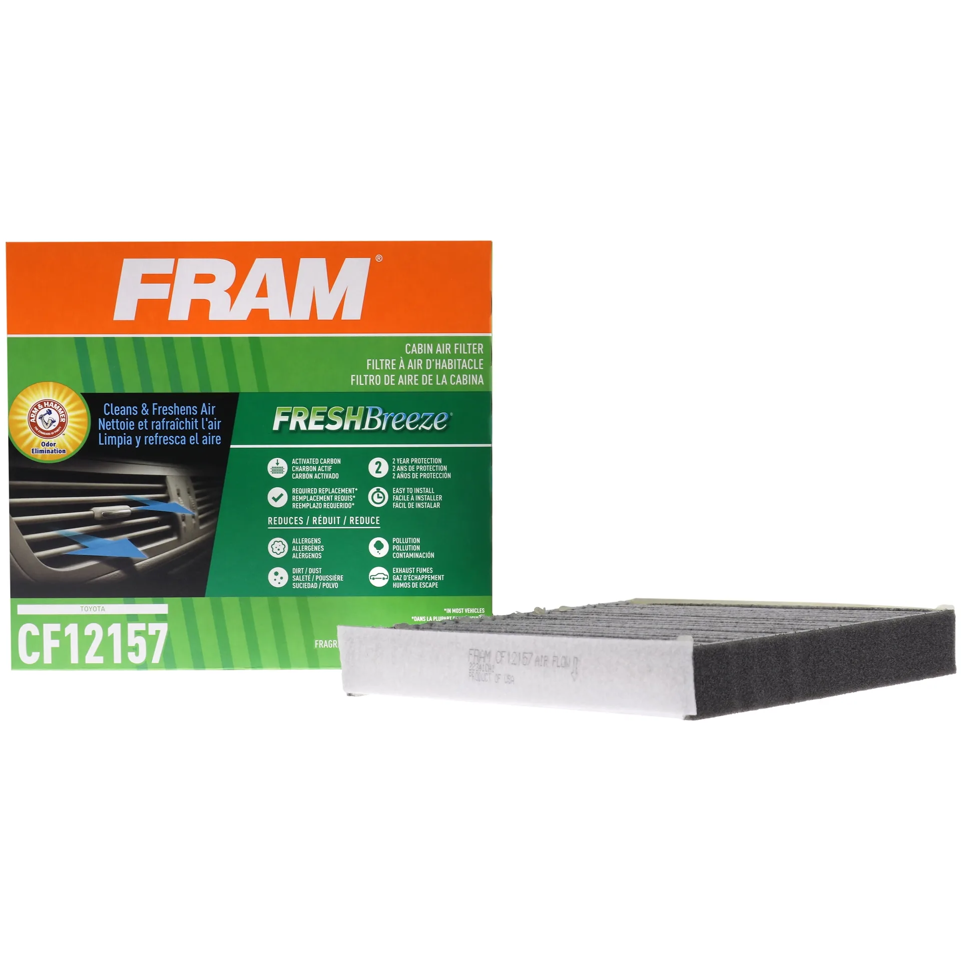 FRAM Fresh Breeze Cabin Air Filter with Arm and Hammer Baking Soda | for Select Lexus Vehicles Fits select: 2011-2017 BMW X3 | 2015-2018 BMW X4