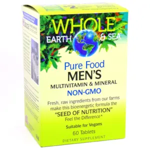 Natural Factors Whole Earth and Sea Men's Multivitamin and Mineral,60 Tablets
