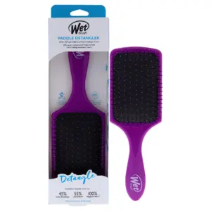 Wet Brush Paddle Detangler Purple Hair Brush (Premium Edition)