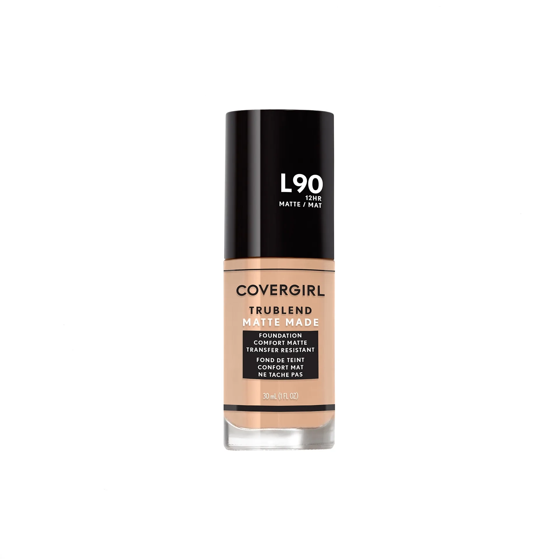 COVERGIRL TruBlend Matte Made Liquid Foundation | L50 Fair Beige | 1 fl Ounce | Moisturizing Foundation | Single