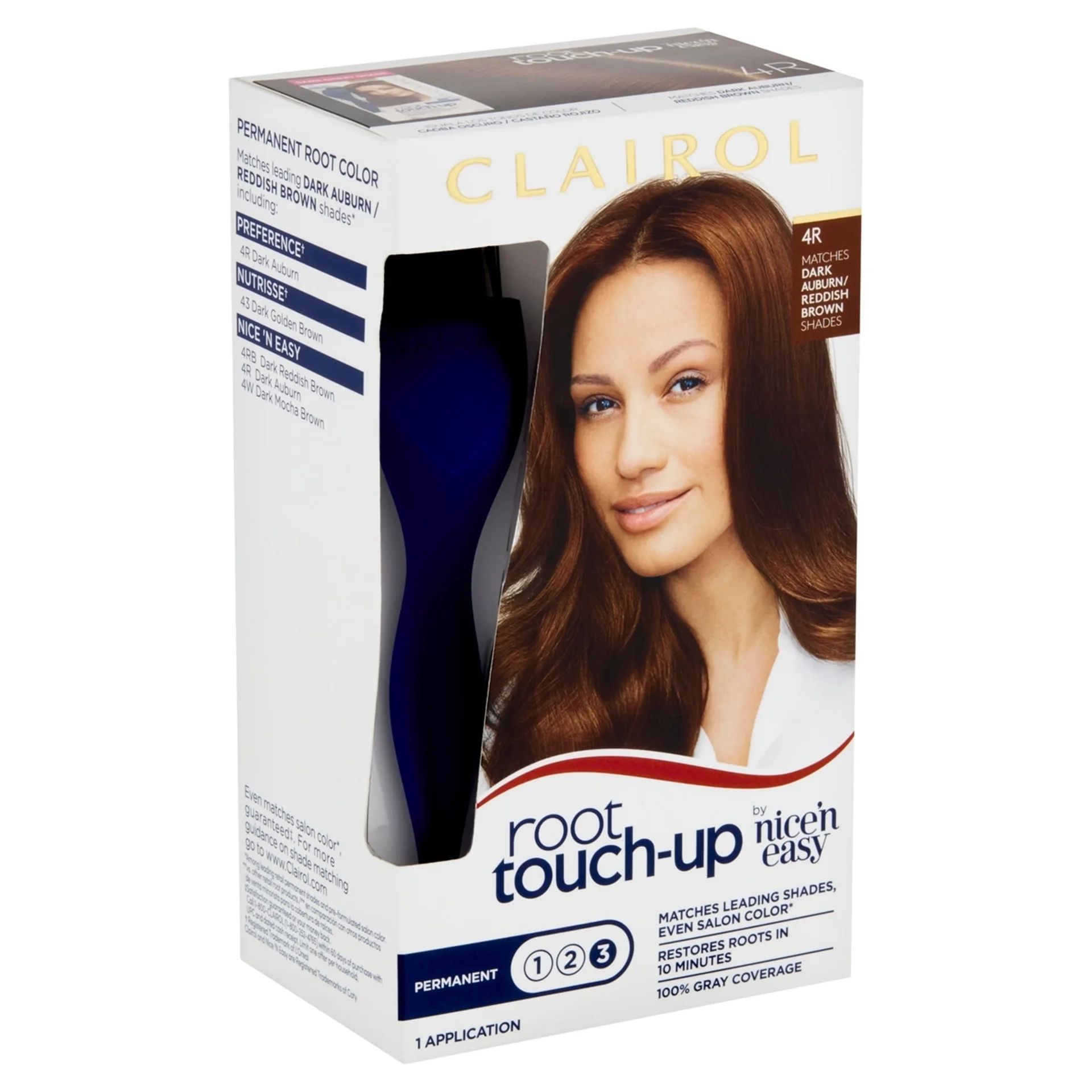 Clairol Root Touch-Up Nice'n Easy Permanent Hair Dye | 4R Dark Auburn | Hair Color | 1 Kt