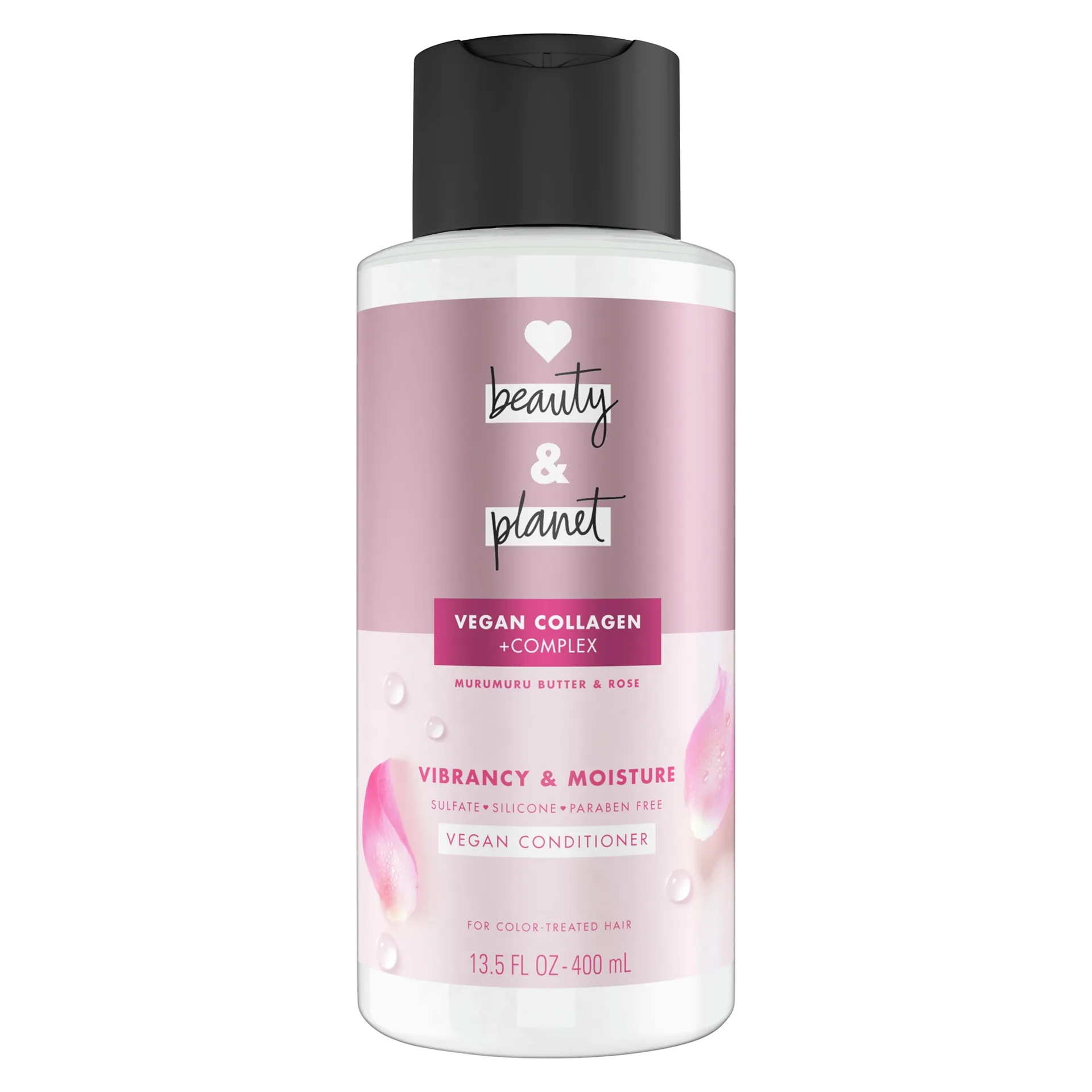 Love Beauty and Planet Vegan Collagen Moisture Conditioner for Women Murumuru Butter and Rose | 13.5 Ounce