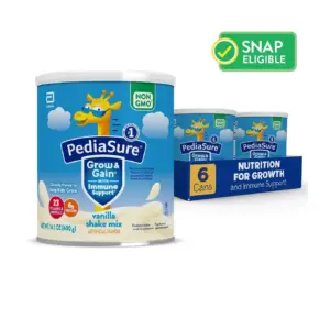 PediaSure Grow and Gain Shake Mix Powder | Vanilla | 14.1 Ounce Can | Pack of 648 Servings