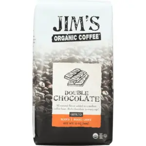 Jim's Organic Coffee Double Chocolate Coffee | Ground 12 Ounce Pkg