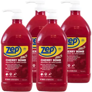 Zep Cherry Bomb Hand Cleaner 48 Ounce (Case of 4) | Volcanic Rock & Emollients | Perfect for mechanics & DIY'ers