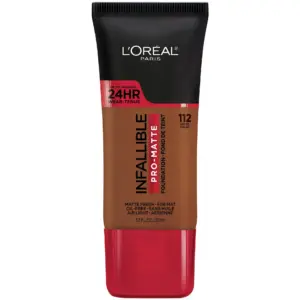 L'Oreal Paris Infallible Pro Matte Liquid Foundation Makeup | 114 Rich Chocolate | 1 fl Ounce