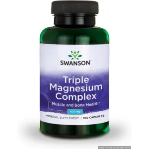 Swanson Triple Magnesium Complex Capsules | 400 mg | 300 Count | 300 Count (Pack of 1 ) | 1 Pack