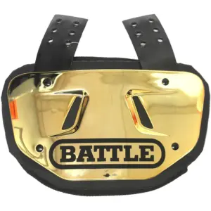 Battle Sports Youth Chrome Protective Football Back Plate | Gold
