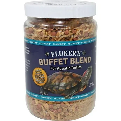Fluker's Flukers 70131 Buffet Blend Aquatic Formula Turtle Food | 12oz 12 Ounce (Pack of 1)