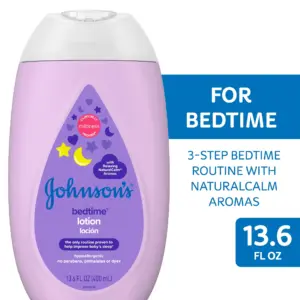 Johnson's Moisturizing Bedtime Body Lotion for Baby & Toddler | Paraben Free | 13.6 Ounce