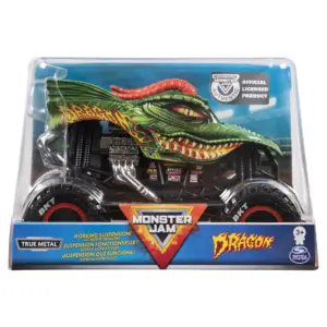 Monster Jam | Official Dragon Monster Truck | Die-Cast Vehicle | 1:24 Scale | Multi-color