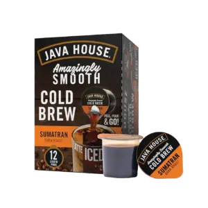 Java House Dark Roast Sumatran Cold Brew Coffee Pods | 36 Count