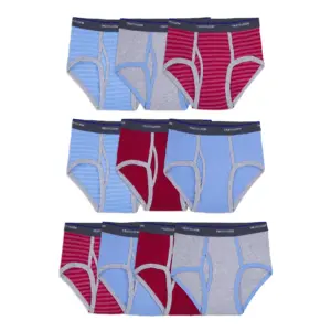 Fruit of the Loom Boys' Cotton Fashion Briefs | 10 Pack | Sizes S-Extra Large | S (6-8) | Assorted