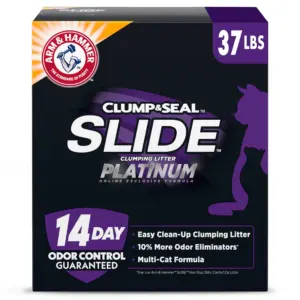 ARM and HAMMER Platinum SLIDE Easy Clean | Clumping Litter | Multi-Cat | 37 lb