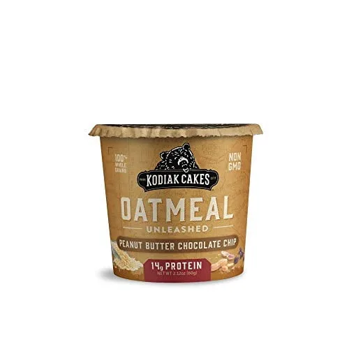 2X | Kodiak Cakes Protein-Packed Single-Serve Oatmeal Cup Peanut Butter Chocolate Chip | 2.12oz