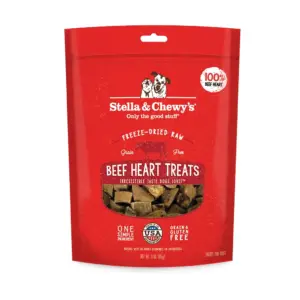 Stella and Chewy's Beef Heart Freeze-Dried Raw Dog Treats | 3 Ounce