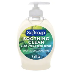 Softsoap Jabon de Manos Liquido con Aloe Limpio y Calmante Jabon de Manos para Cocina y Bano | 7.5 fl Ounce | 6