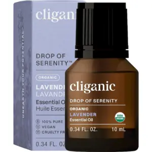 Cliganic Organic Lavender Essential Oil | 0.33oz | 10 Milliliters