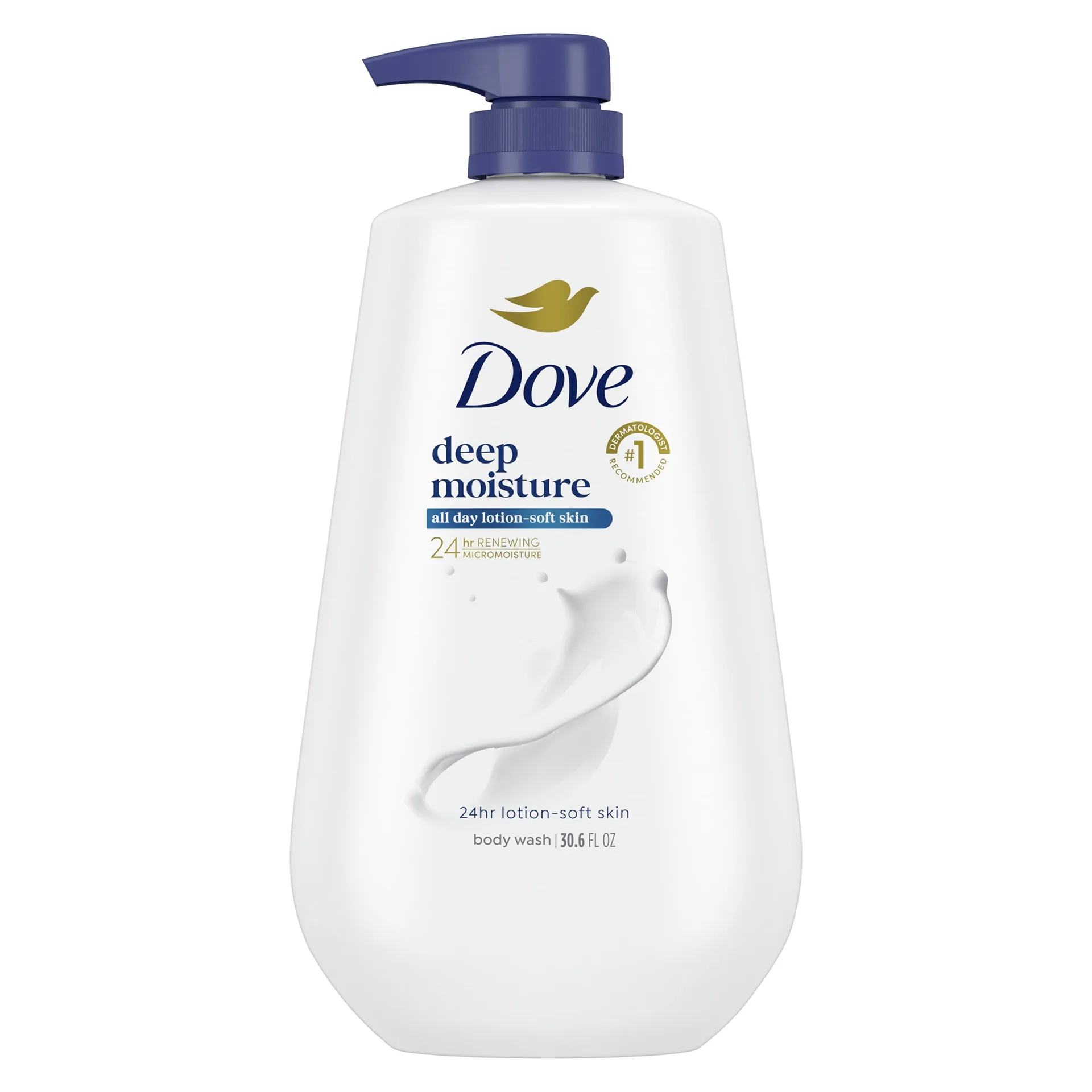 Dove Deep Moisture Liquid Body Wash with Pump Nourishing for Dry Skin 30.6 Ounce | 1