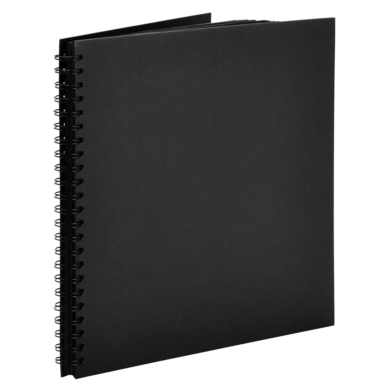 12x12 Hardcover Scrapbook | Blank Wedding Guest Book | DIY Photo Album | Black Spiral Bound Cardboard Cover Sketchbook for Kids Craft | Diary Journal | Square | 40 Sheets