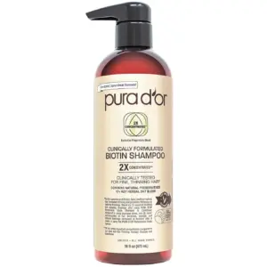 PURA D'OR Professional Grade Biotin Shampoo 16 Fl Ounce