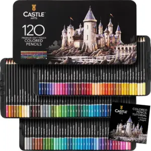 Castle Art Supplies 120 Colored Pencils Set (Premium Edition)