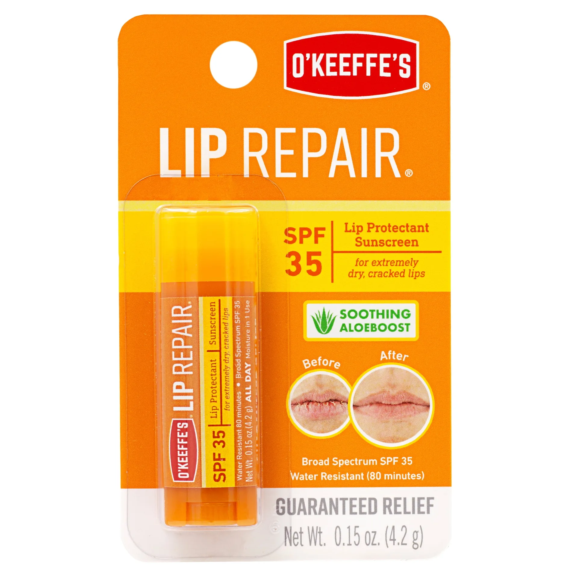 O'Keeffe's SPF 35 Lip Repair | 0.15 Ounce. | Single Stick | Pack of 1 | Balm