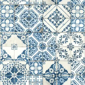 Mediterranean Tile Peel & Stick Wallpaper | Blue | Roll