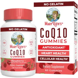 MaryRuth's CoQ10 Vegan Antioxidant Metabolism Gummies | Raspberry | 60 ct