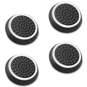 Fosmon [2 Pair/4 Pieces] For Nintendo Switch 2 Thumb Grips | Switch Joycon Grip | Silicone PS5 Controller Thumb Grips For Xbox One X S PS3 PS4,Black/White