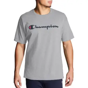 Champion Classic Graphic Crew Neck Short Sleeve T-Shirt (Men's) | L | Oxford Gray